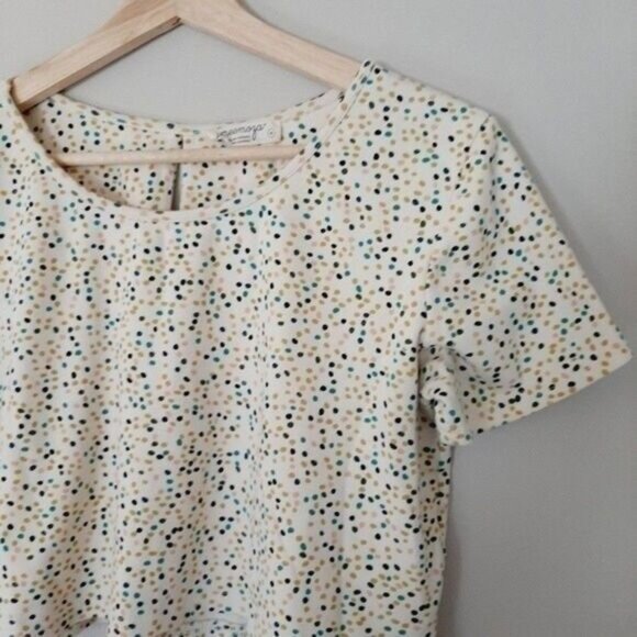 MEEMOZA Short Sleeve Crop Top Confetti Print Sz M - Picture 3 of 8